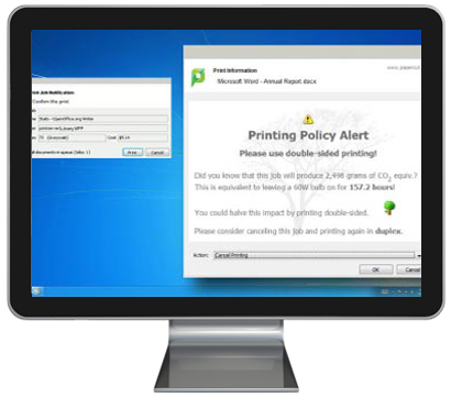 Papercut, Print Policy Alert, Executive Office Solutions