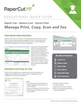 Papercut, Mf, Education Flyer, Executive Office Solutions