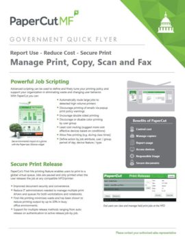 Papercut, Mf, Government Flyer, Executive Office Solutions